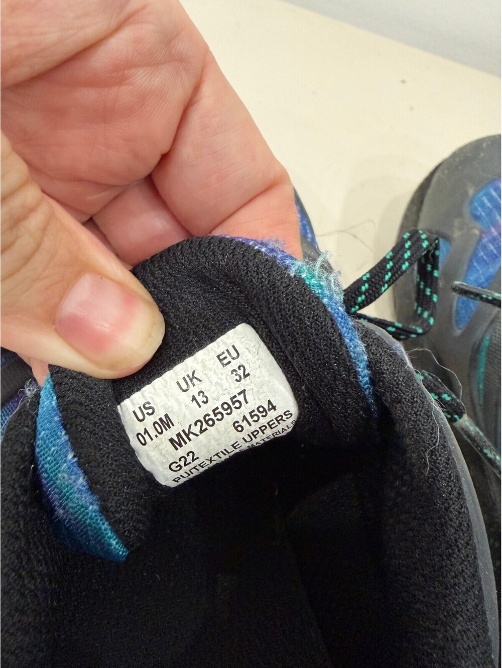 Merrell Trail Running Shoes in Blue and Black, Kids 1 - Picture 8 of 10